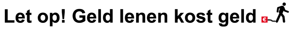 Banner Geld lenen kost geld